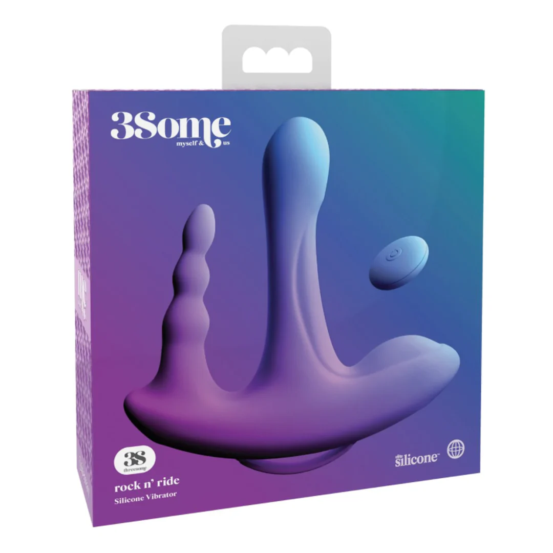 Vibrador 3Some Rock N' Ride - Purple