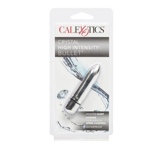 Vibrador Crystal High Intensity Bullet Silver