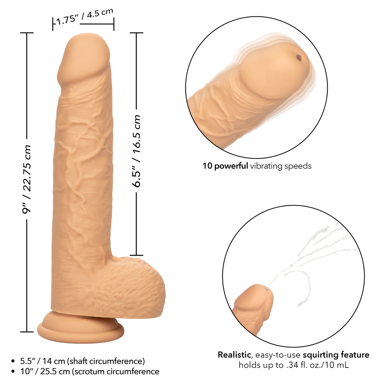 Dildo Squirting Fuck Stick™ 9in.- Ivory - Image 3