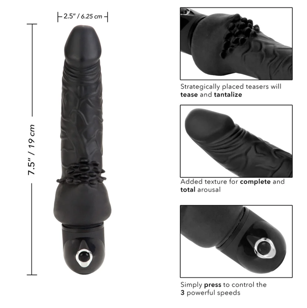 Dildo Bendie Stud Cliterrific Black - 19 cm - Image 2