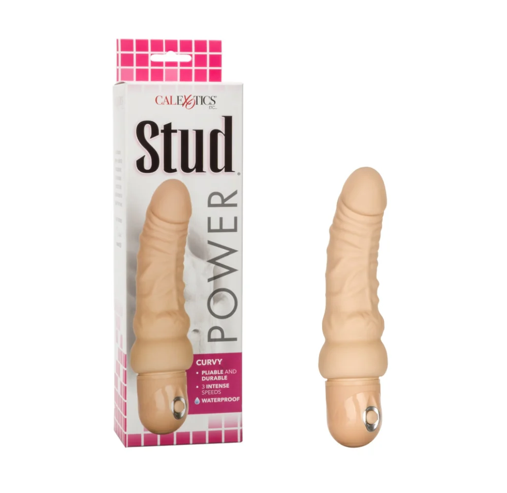 Dildo Bendie Stud Curvy 6.75in. - Ivory