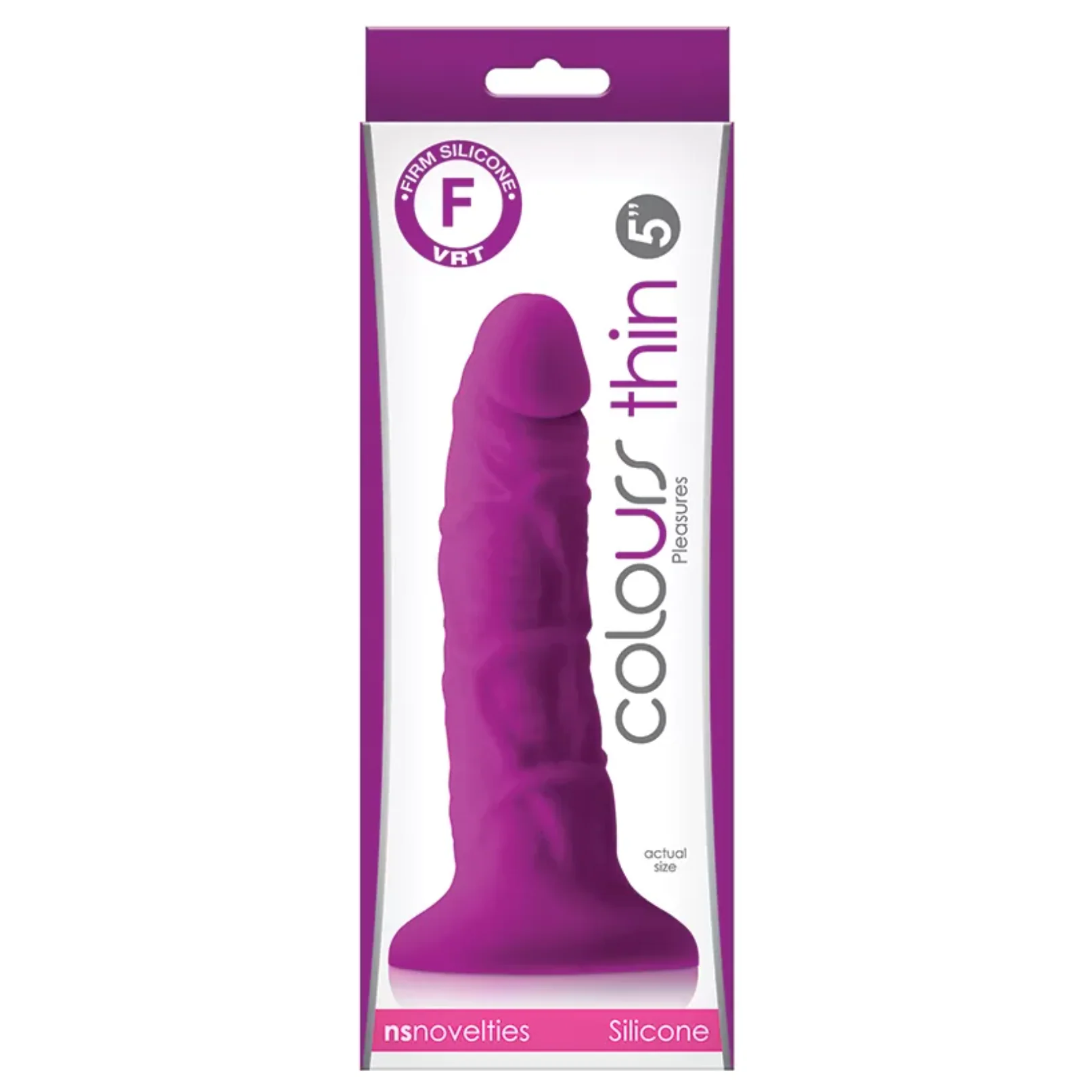 Dildo Colours Pleasures Thin - 13 cm – Purple