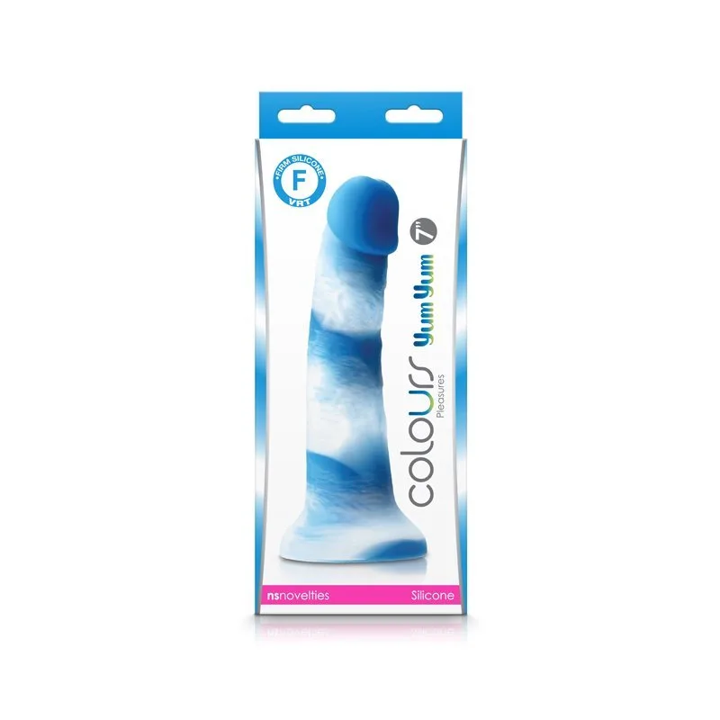 Dildo Colours - Pleasures - Yum Yum - 18 cm Dildo - Blue - Image 2