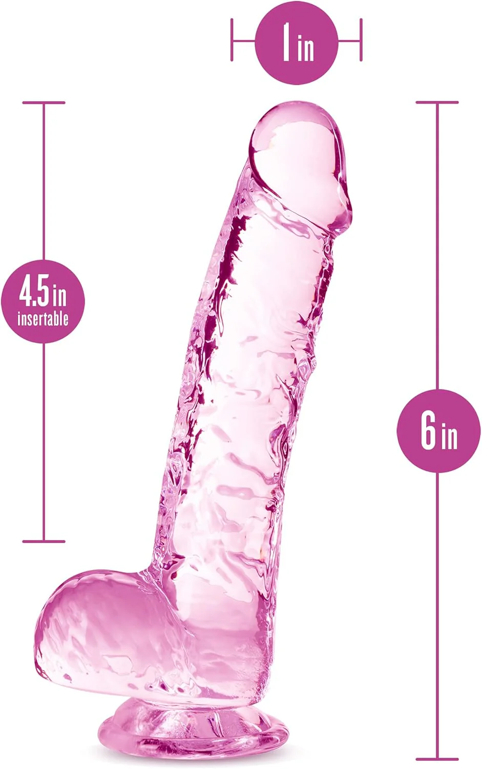 Dildo Crystalline Rose 15 cm - Image 6
