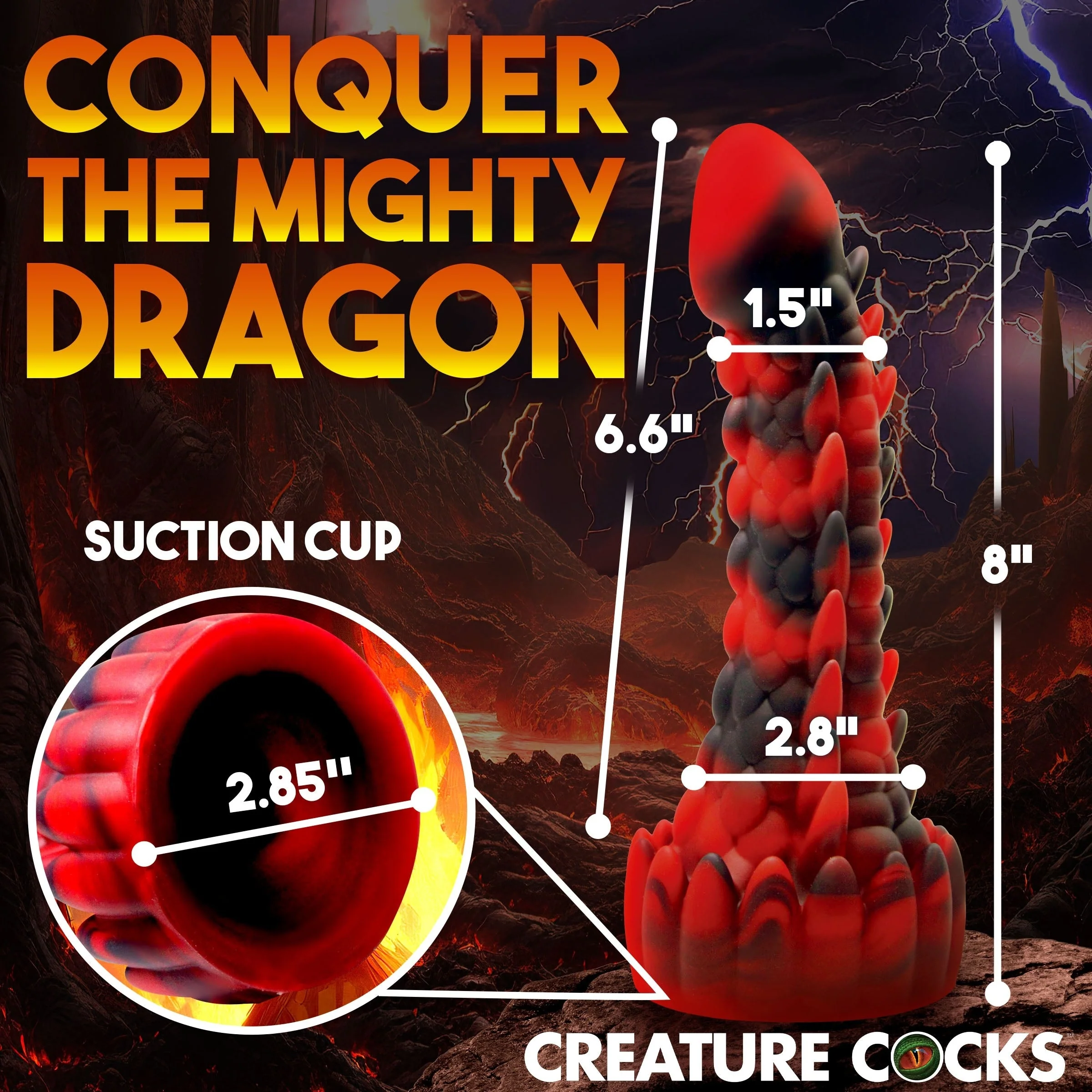 Dildo Demon Rising Scaly Dragon - 20 cm - Image 4