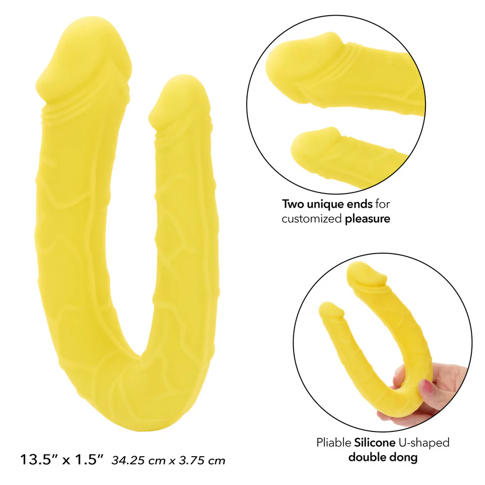 Dildo Doble  Boundless™ AC/DC Dong 13.5in.- Yellow - Image 3