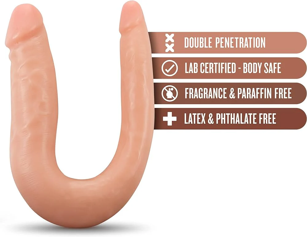 Dildo Doble  Dr. Skin Mini Double Dong - Mocha - Image 3