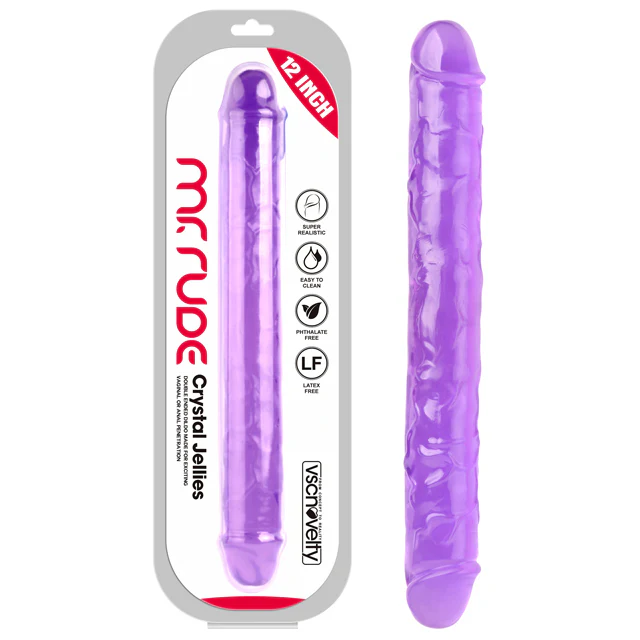 Dildo Doble Mr Rude Crystal Jellies Double Ended Dildo - Image 4
