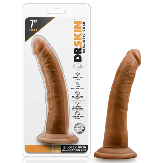 Dildo Dr Skin 7.5in. - Mocha