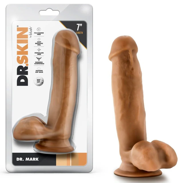 Dildo Dr Skin Dr Mark - 18 cm Tan