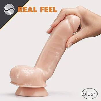 Dildo Dr. Skin Glide 8.5in. Self Lubricating Dildo with Balls - Vanilla - Image 3