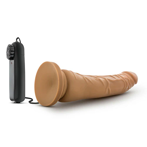Dildo Dr. Skin Vibrating Realistic Cock With Suction Cup Mocha 8.5″ - Image 3