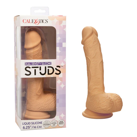 Dildo Dual Density Silicone Stud 6.25in.-Ivory