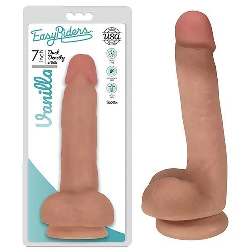 Dildo Easy Riders - 18 cm Slim Bioskin Dong With Balls – Flesh