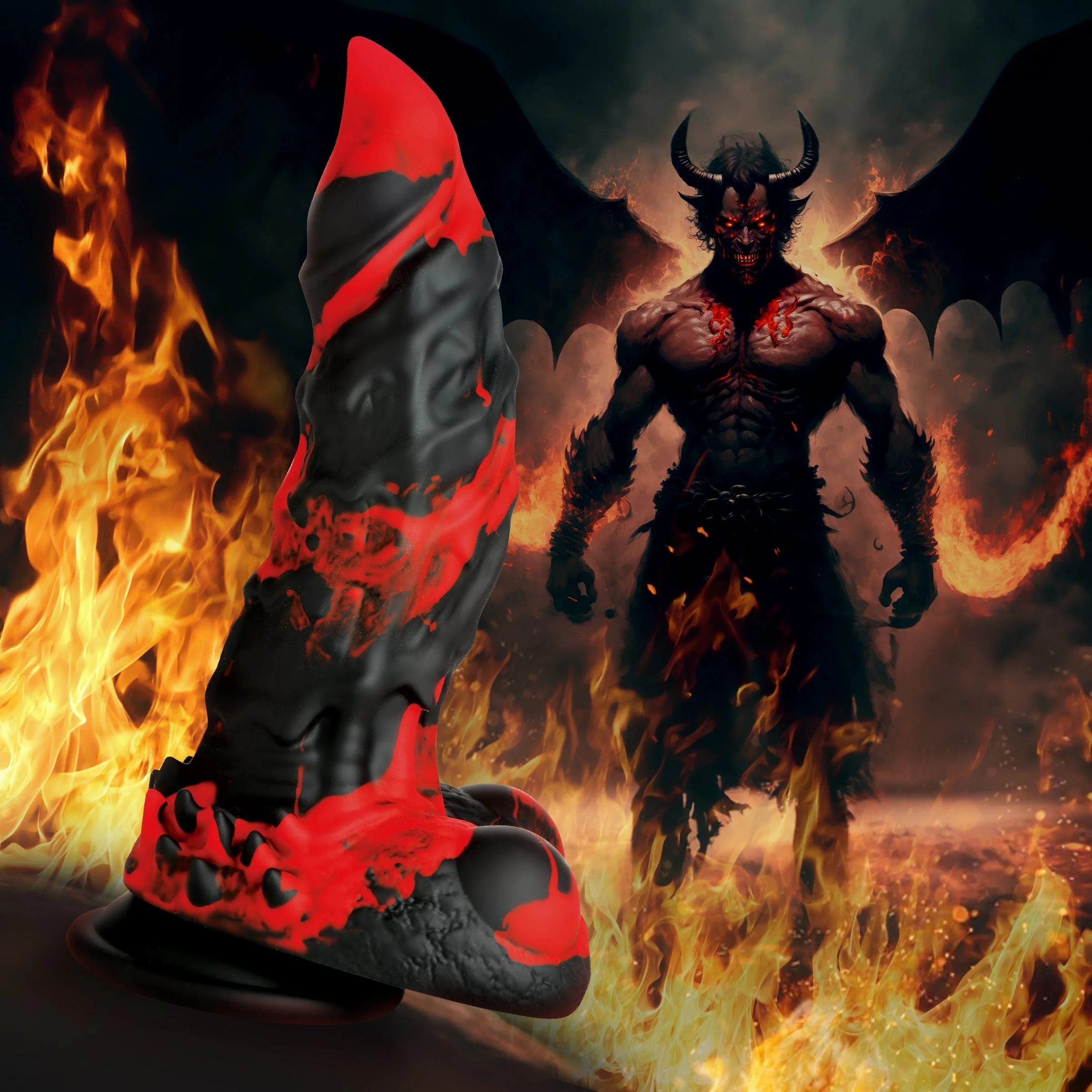 Dildo Fire Demon Monster Silicone Dildo - 21 cm - Image 3