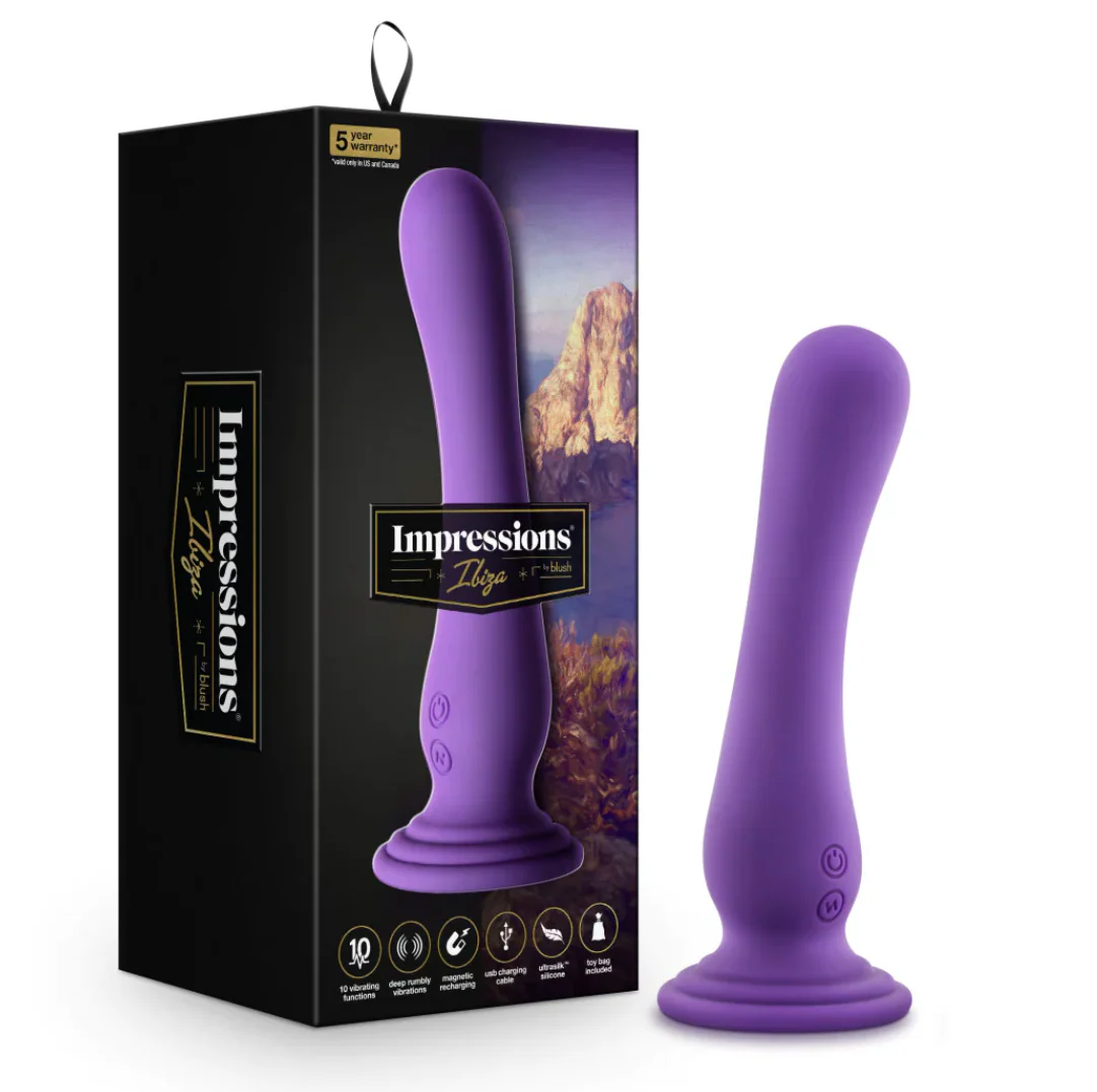 Dildo Impressions Ibiza Curved G-Spot Plum - 20 cm