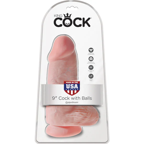 Dildo King Cock 9" Chubby Flesh