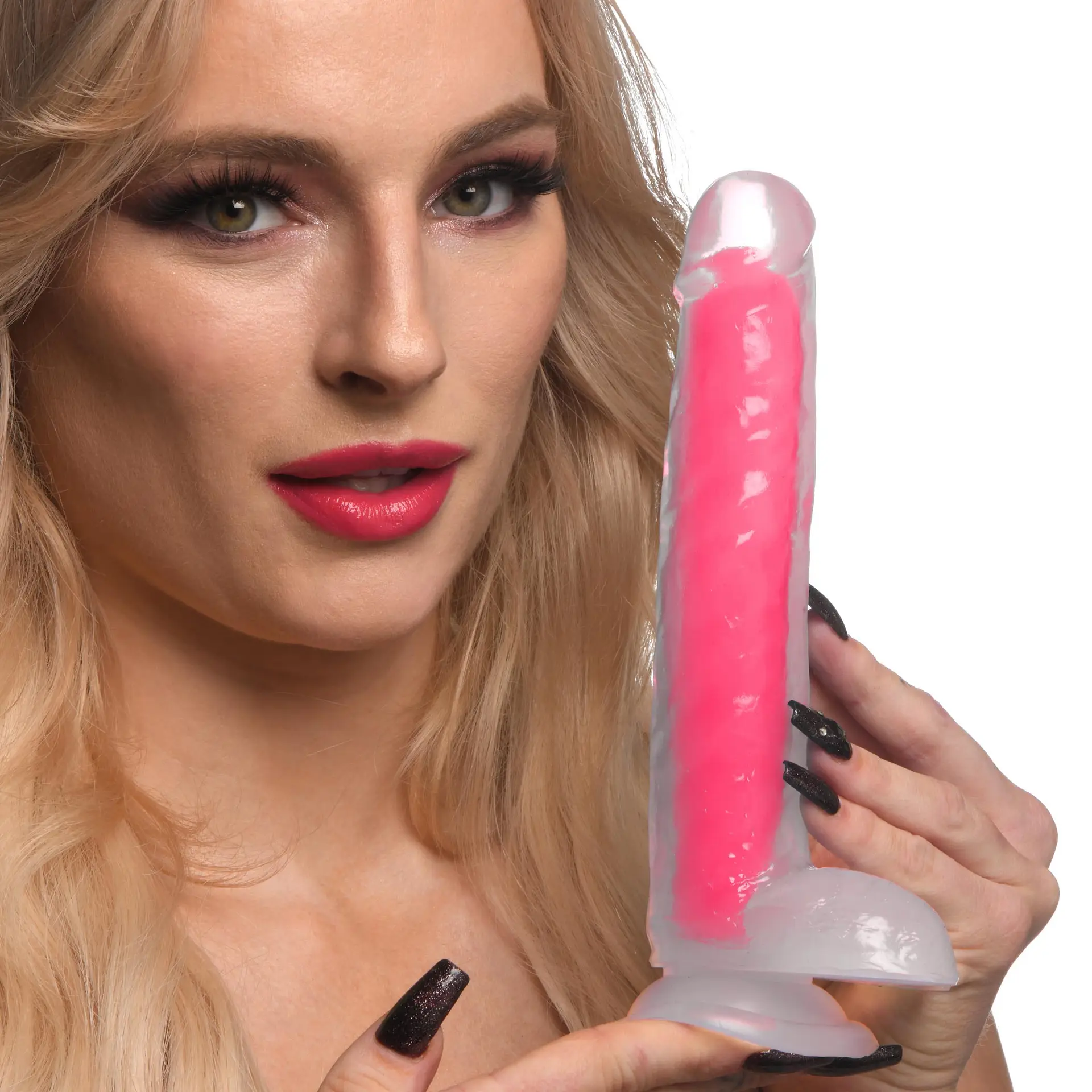 Dildo Lollicock Glow in the Dark with Balls - 18 cm - Image 3