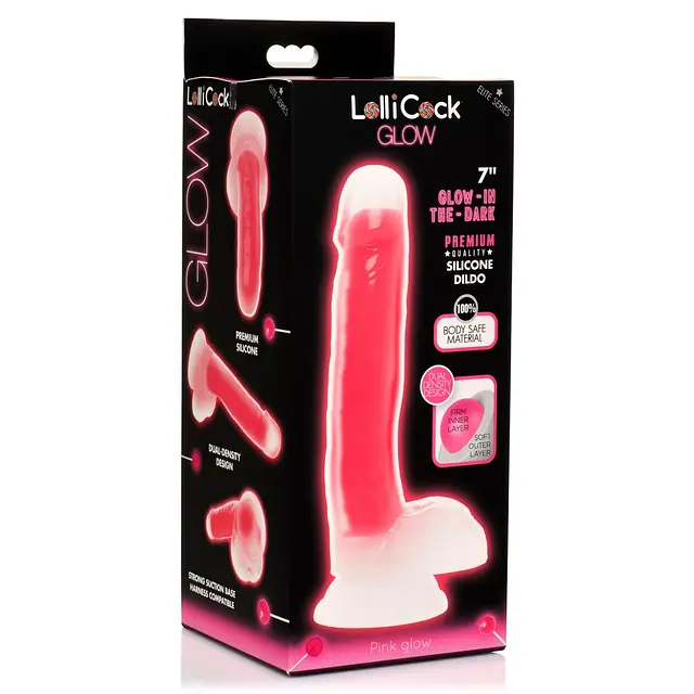 Dildo Lollicock Glow in the Dark with Balls - 18 cm - Image 7