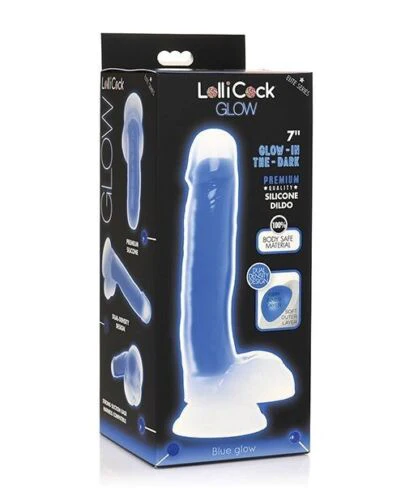 Dildo Lollicock Glow in the Dark with Balls - 18 cm - Image 8