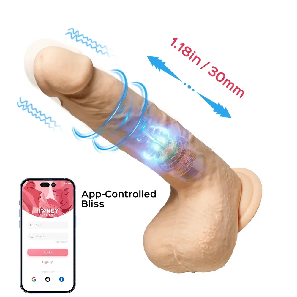 Dildo LUIS App-controlled 8.5 Inch Realistic Thrusting Dildo Vibrator