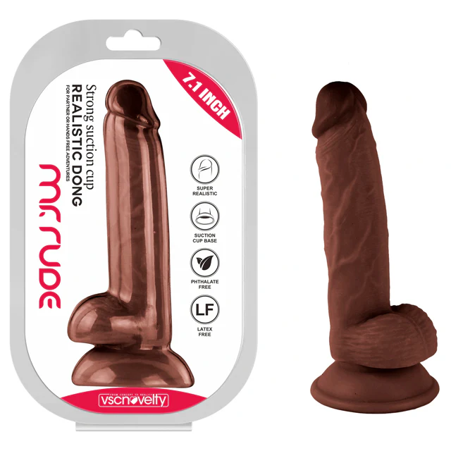 Dildo Mr Rude Realistic Dong w/balls - 18 cm