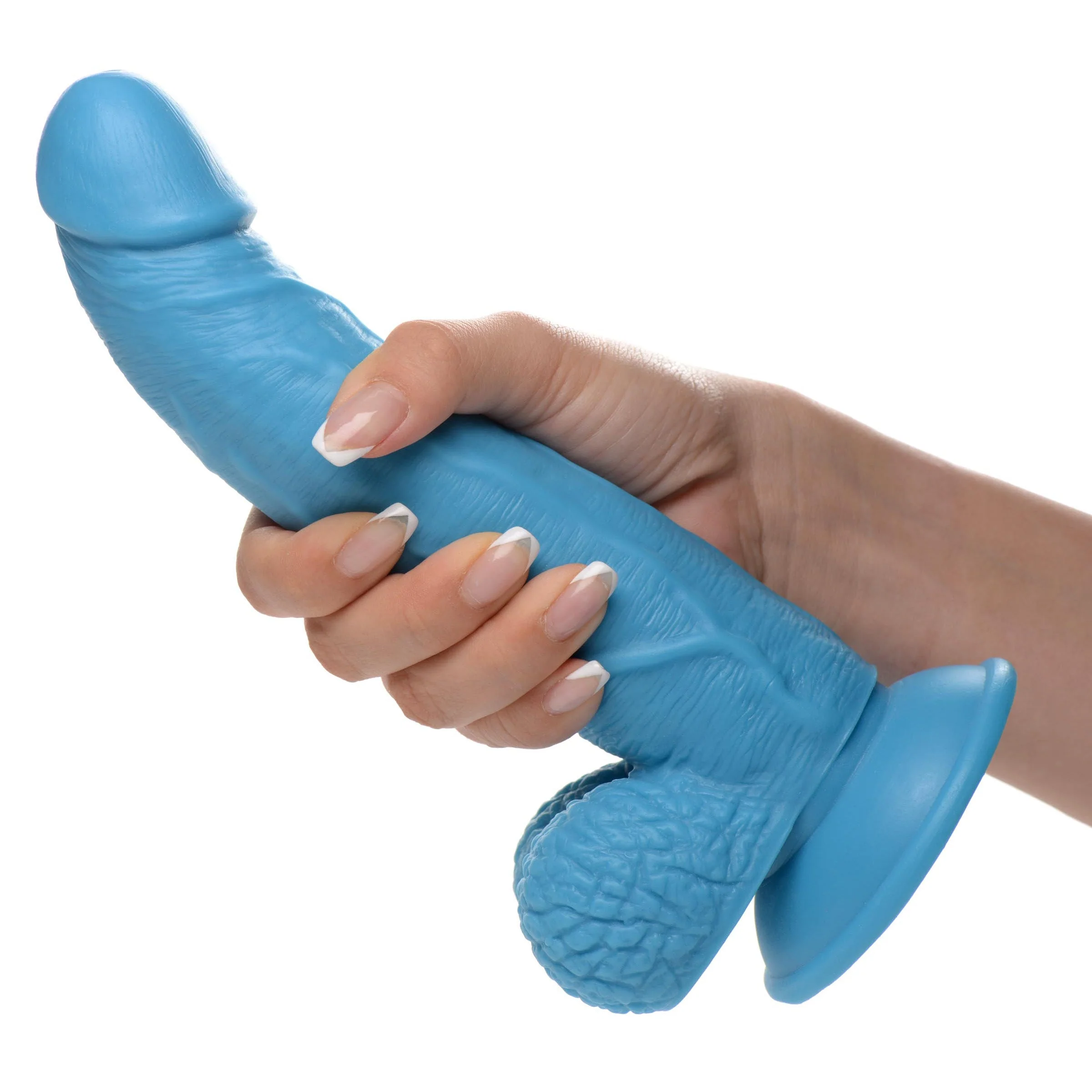 Dildo Pop Peckers - 19 cm with Balls - Blue - Image 2