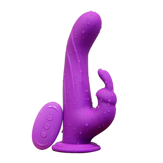Dildo Purple Bunny Dildo Control - 19 cm