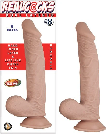Dildo Realcocks Dual Layered #8 Flesh 23 cm