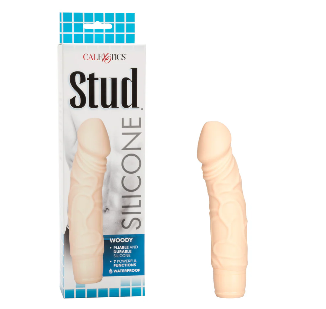 Dildo Silicone Stud Woody 6.5in. - Ivory