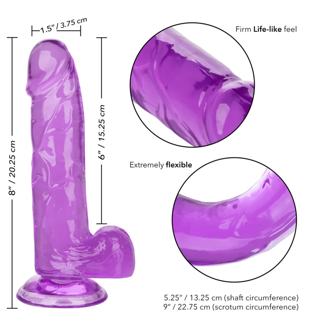 Dildo Size Queen 6in./15.25 Cm-Purple - Image 2