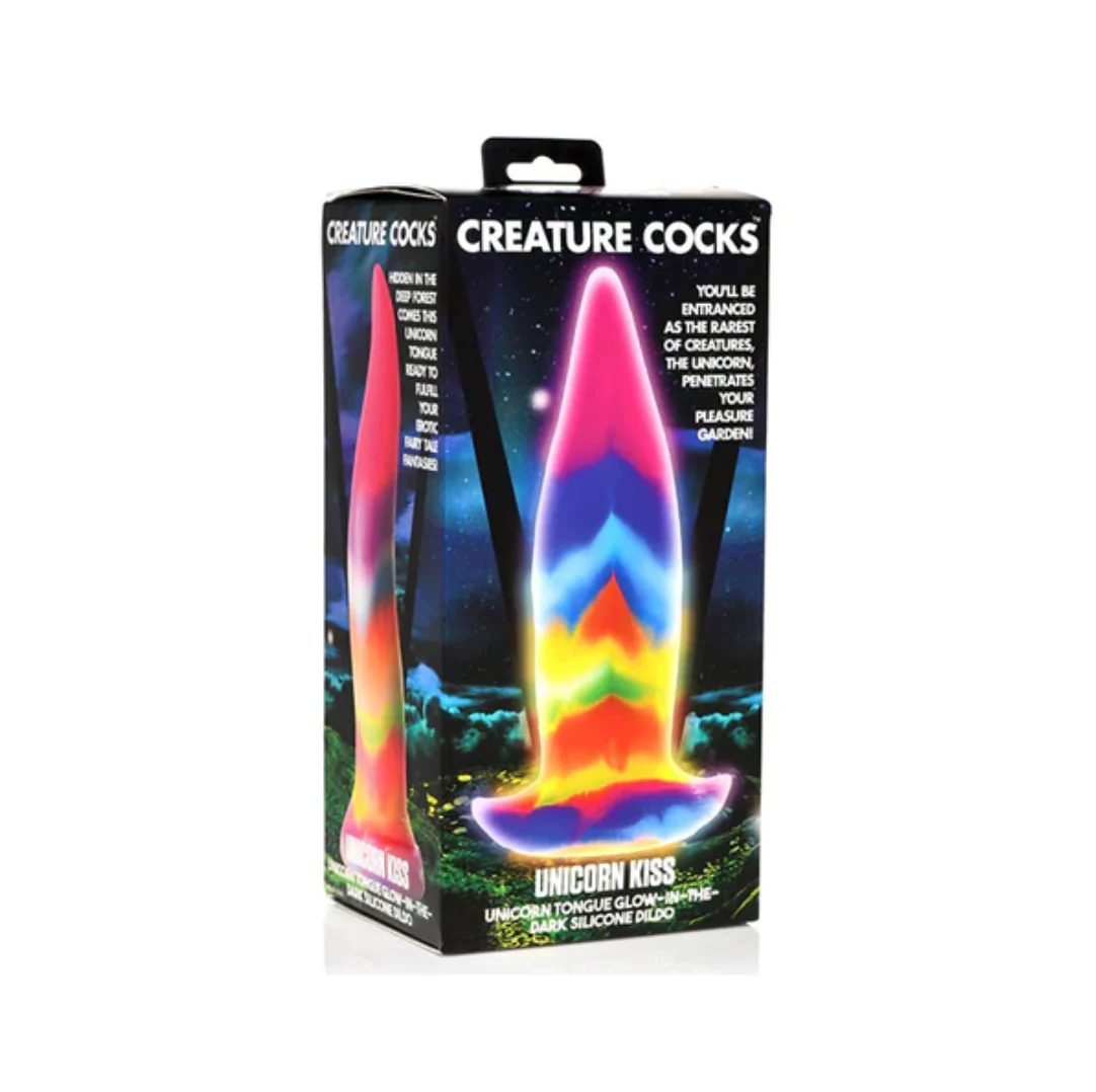 Dildo Unicorn Kiss Unicorn Tongue Glow-in-the-Dark - 19 cm - Image 2