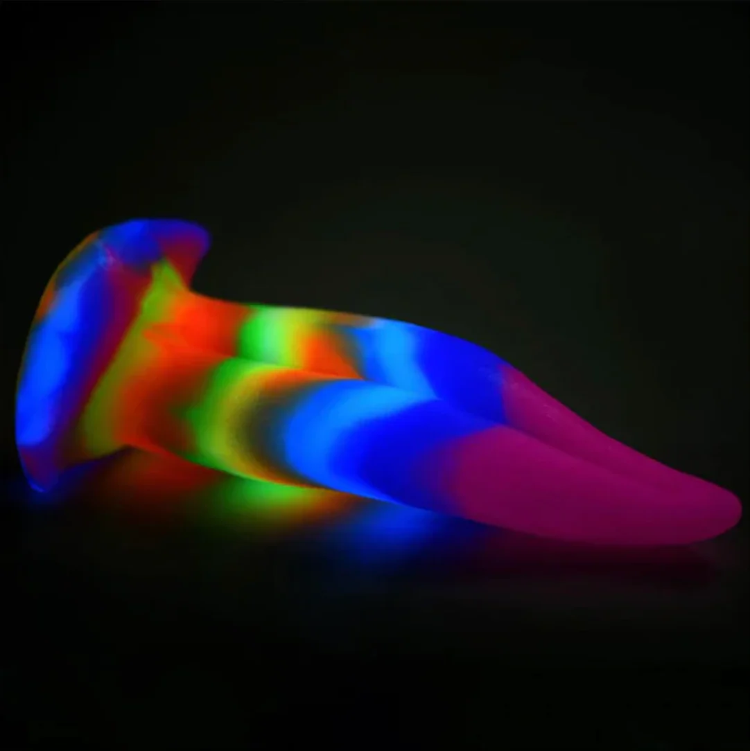 Dildo Unicorn Kiss Unicorn Tongue Glow-in-the-Dark - 19 cm - Image 5