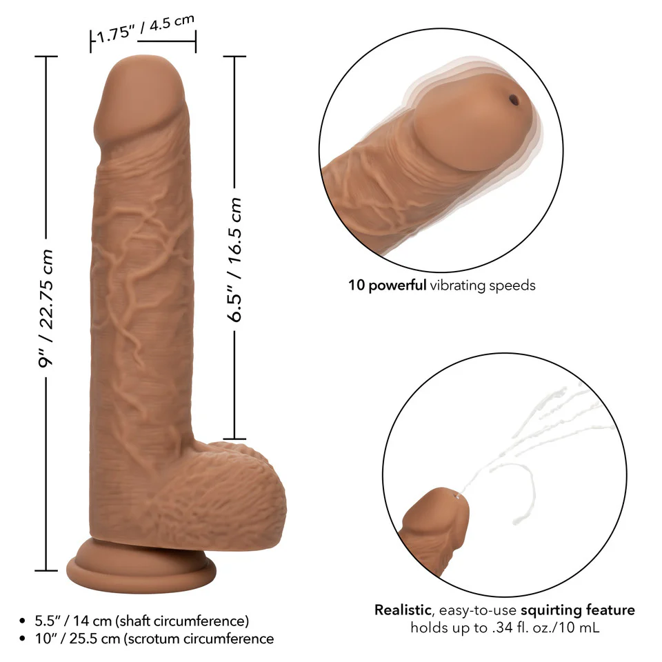 Dildo Squirting Fuck Stick™ 9in.- Bown - Image 3