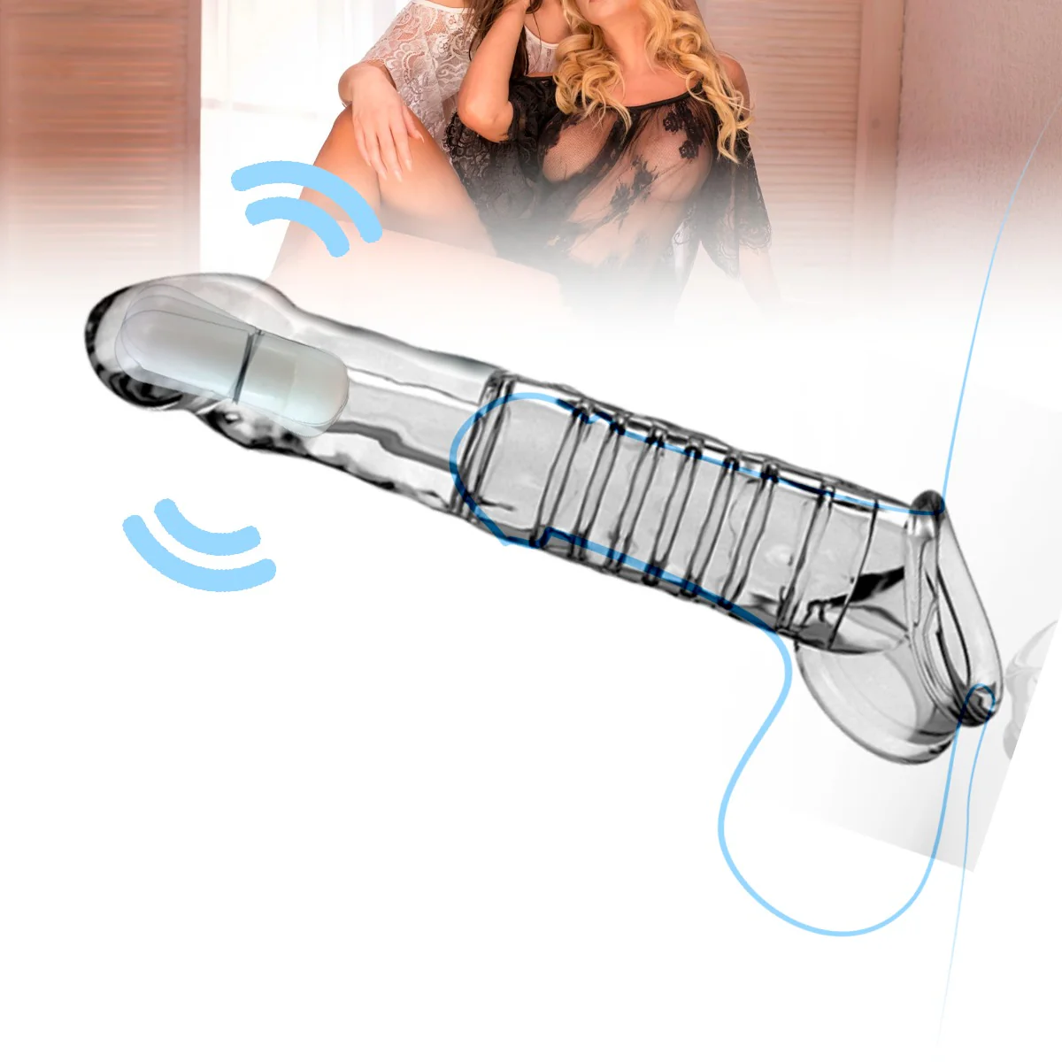 Extensión Clear Vibrating Penis Basic - Image 2