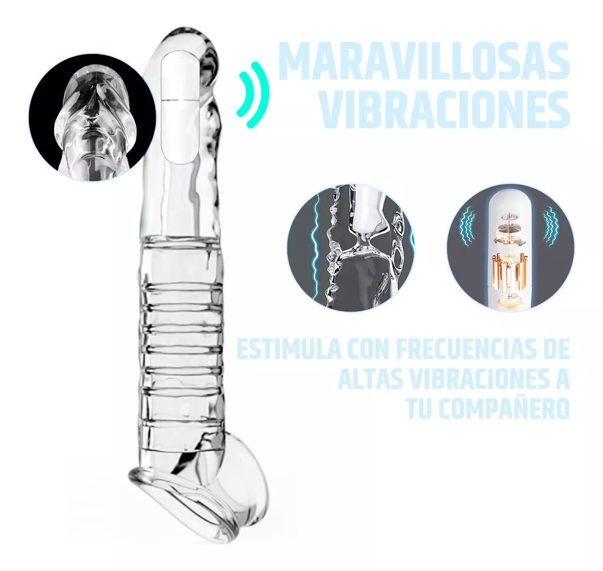 Extensión Clear Vibrating Penis Basic - Image 3