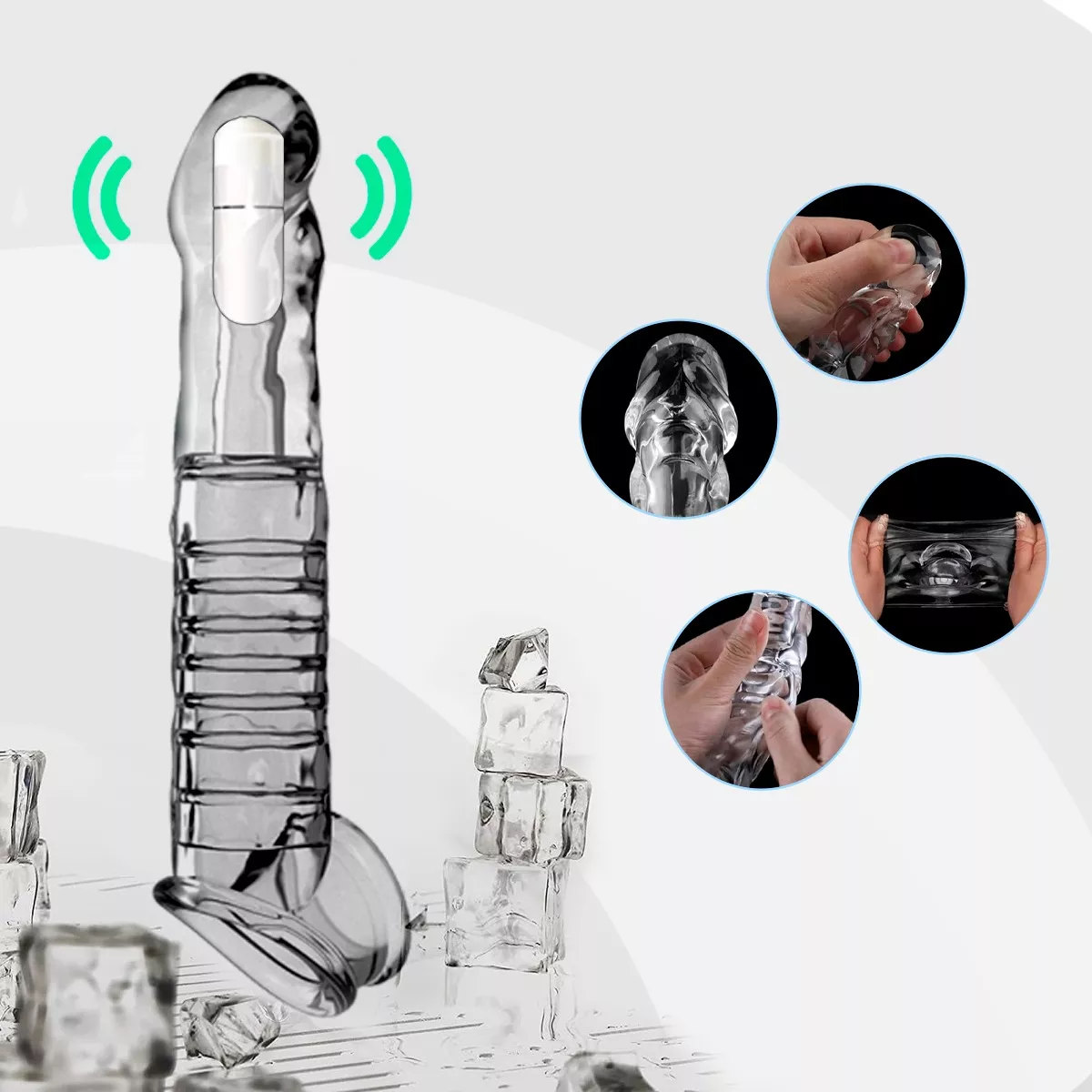Extensión Clear Vibrating Penis Basic - Image 4