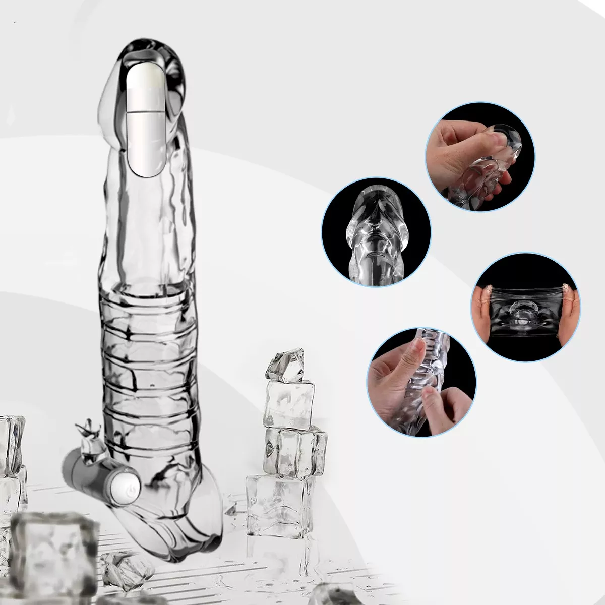 Extensión Clear Vibrating Penis Pro - Image 3