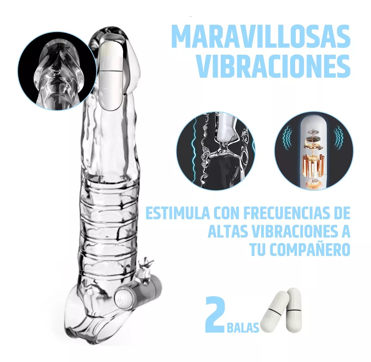 Extensión Clear Vibrating Penis Pro - Image 4