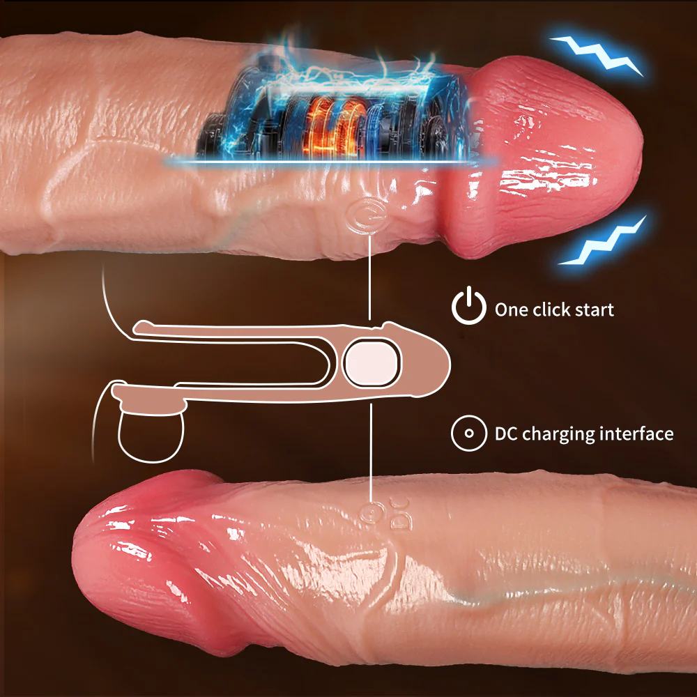 Extensión Double Skin App Vibrating Penis 19 cm - Image 6
