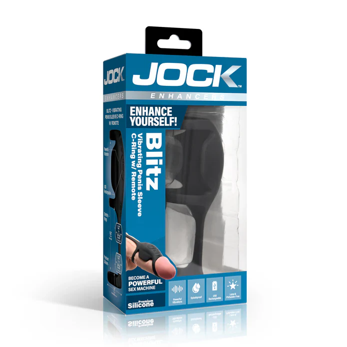 Funda Jock Blitz Vibrating Penis Sleeve C-Ring w/ Remote - Image 3