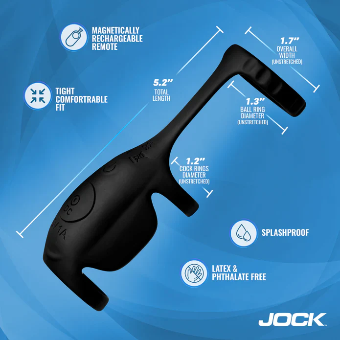 Funda Jock Blitz Vibrating Penis Sleeve C-Ring w/ Remote - Image 5