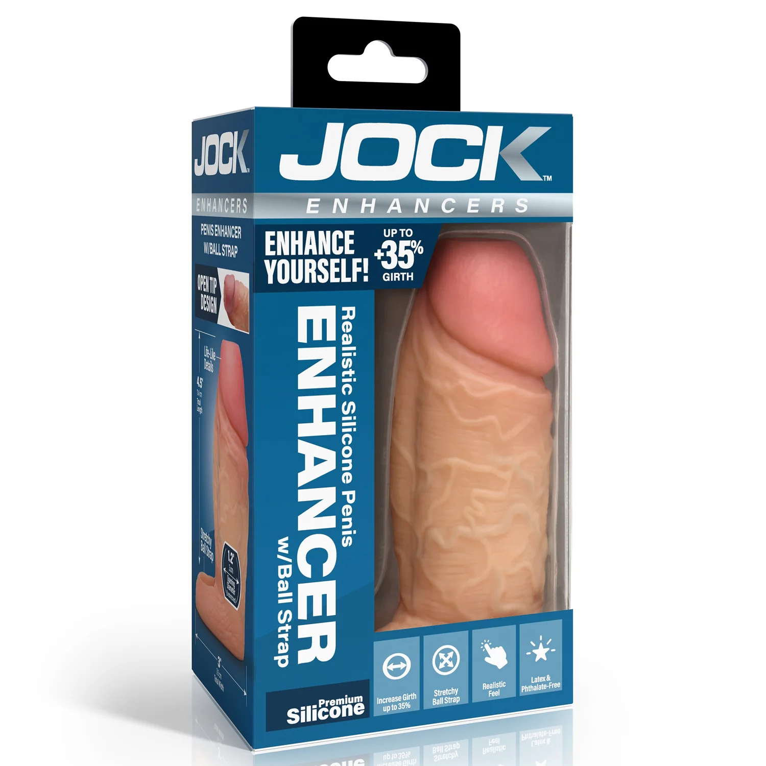 Funda Jock Enhancer Silicone Penis Extension Sleeve with Ball Straps - Image 6