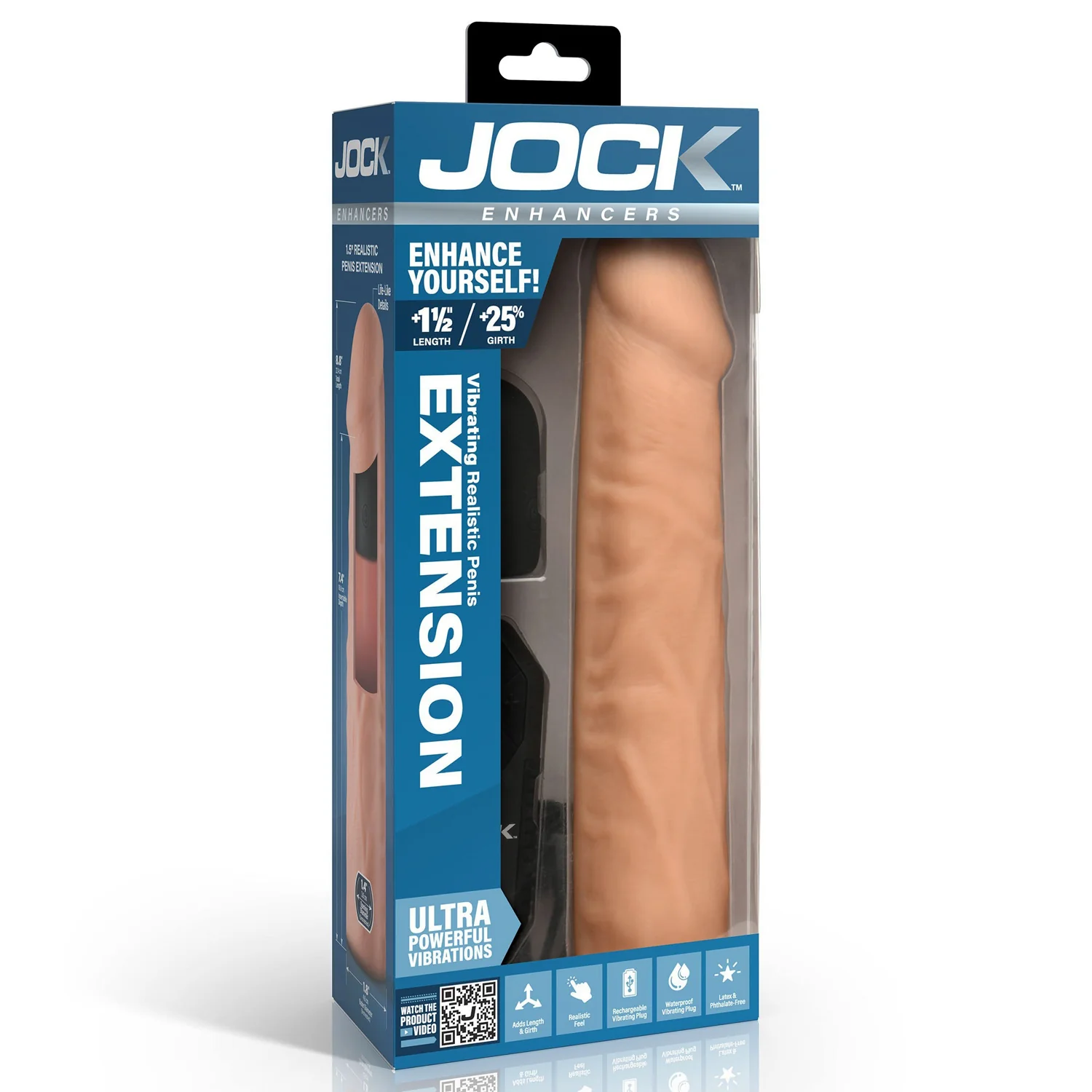 Funda Jock Enhancer Vibrating Silicone Penis Extension Sleeve with Remote Control - Image 3