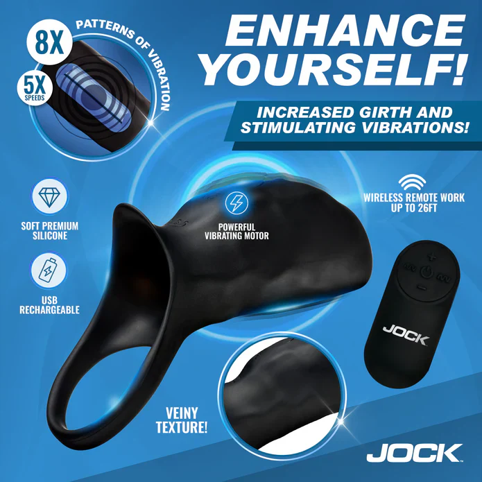 Funda Jock Surge Vibrating Penis Sleeve C-Ring w/ Remote - Image 3