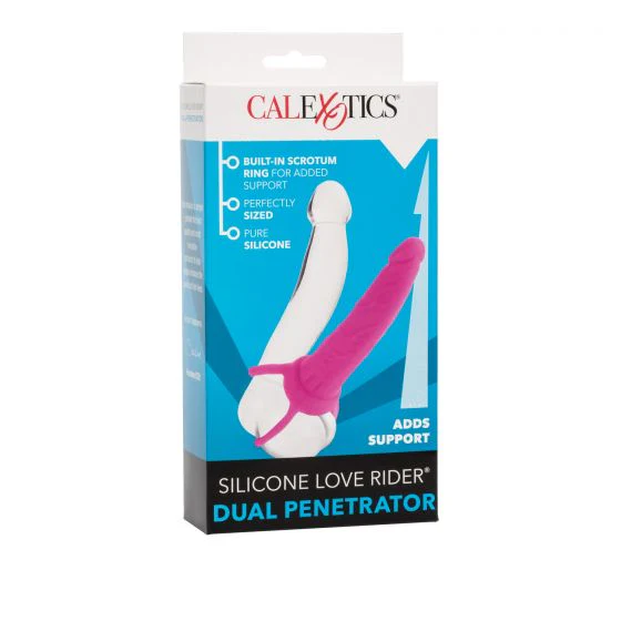 Dildo Silicone Love Rider Dual Penetrator  - 14 cm- Pink