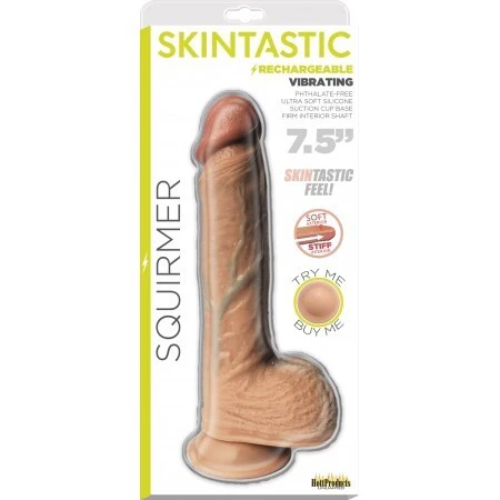 Dildo Squirmer Skintastic Series Rechargeable 7.5''
