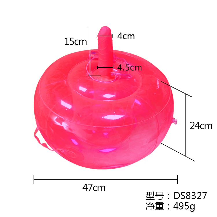 Inflable Bouncing Pink Sex Dildo - 15 cm - Image 3