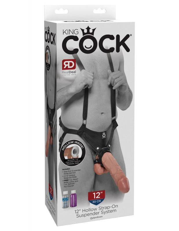 King Cock Hollow Strap On Suspender System - 30 cm