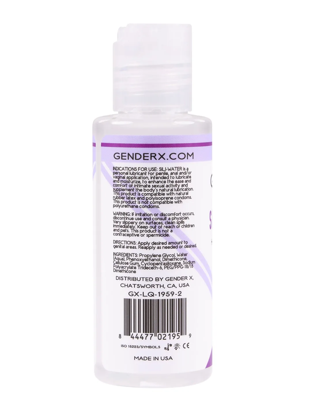 Lubricante Gender X Sili Water 2 oz - Image 2